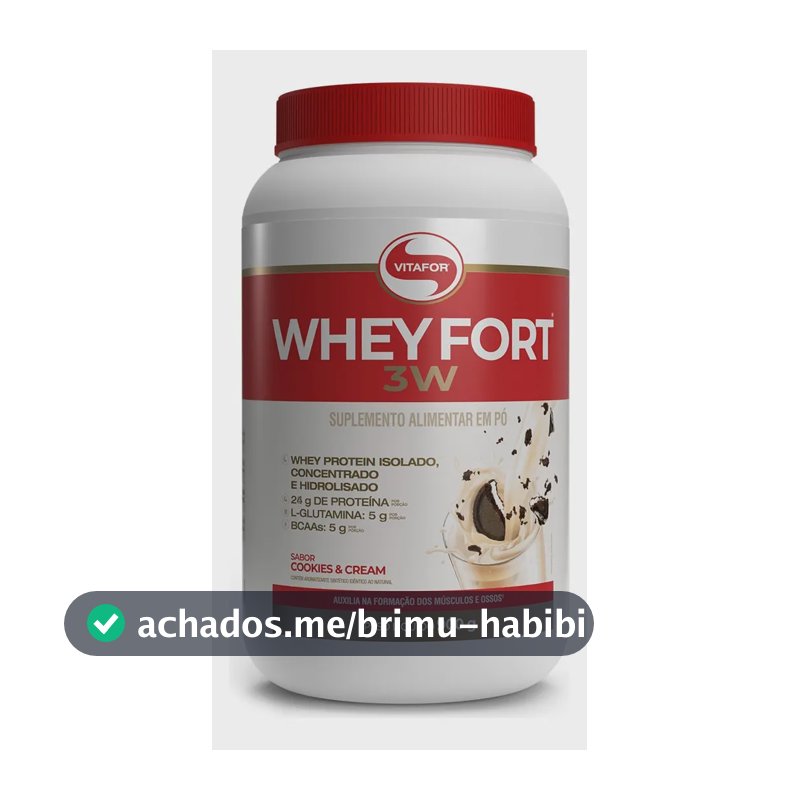 Whey Fort 3w Cookies & Cream 900g Vitafor Cookies And Cream