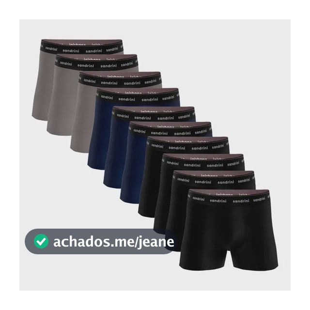 Kit 10 Cuecas Boxer Sandrini Cueca Algodão Masculina Atacado