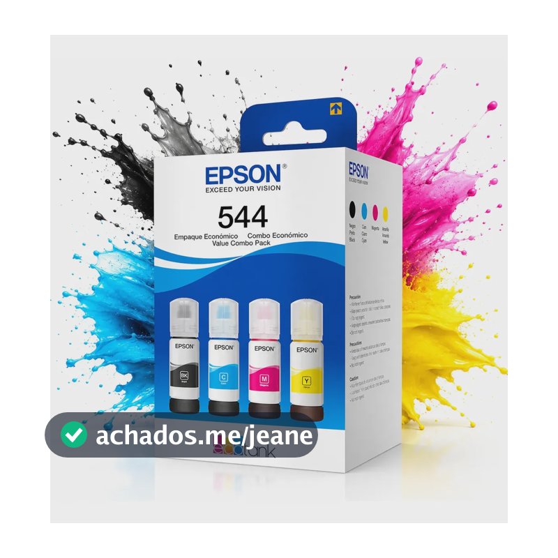 Tinta De Impressora T544 L3150 L3110 L3250 Kit 4 Cores Kit 4 Cores
