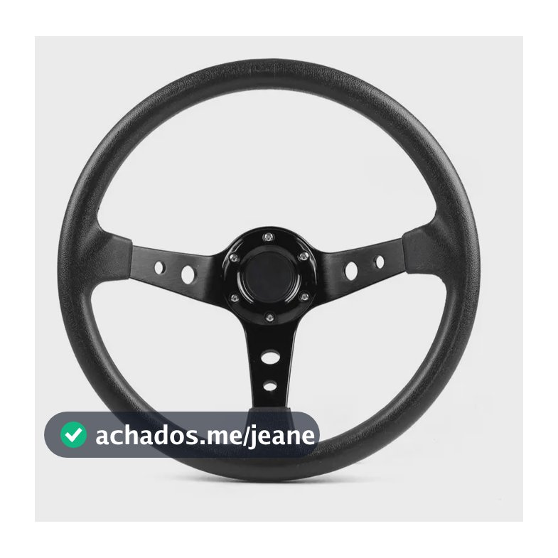 Volante Deep Dish Fundo 6x70mm Esportivo Tunning Universal