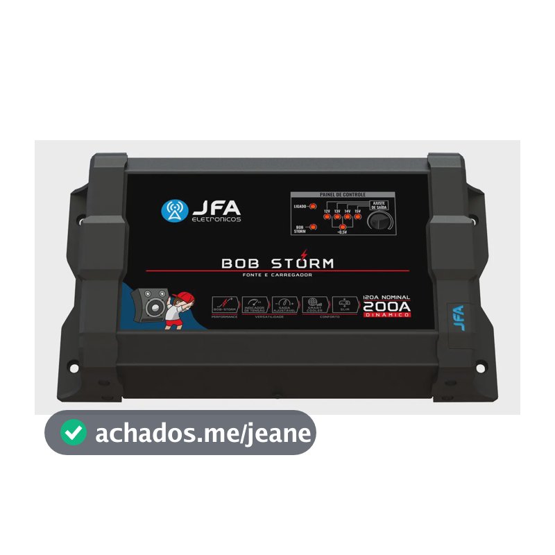 Fonte Automotiva JFA Storm 200A Bivolt p/ Caixas Bob e Projeto de Som