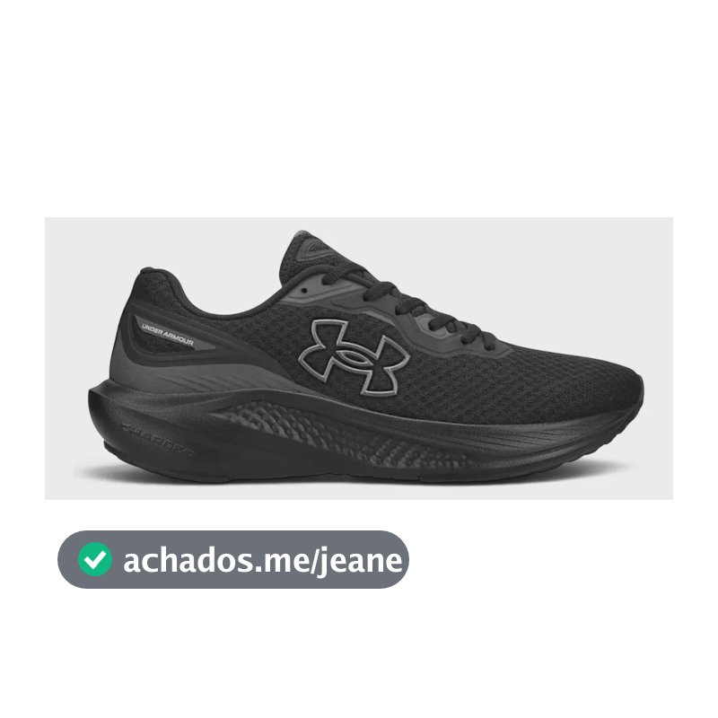 Tênis Masculino Corrida Caminhada Treino Under Armour Wing Black/black/metalpewter 43