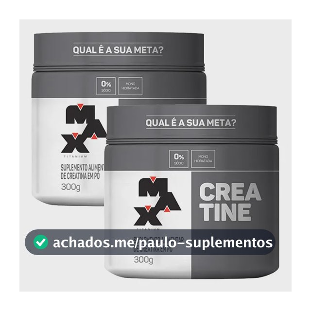 Creatina Max Titanium em pó Sem sabor x 300g 2 un