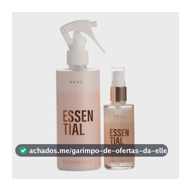 Kit Braé Essential Sérum e Óleo para Cabelos Danificados com Ácido Hialurônico