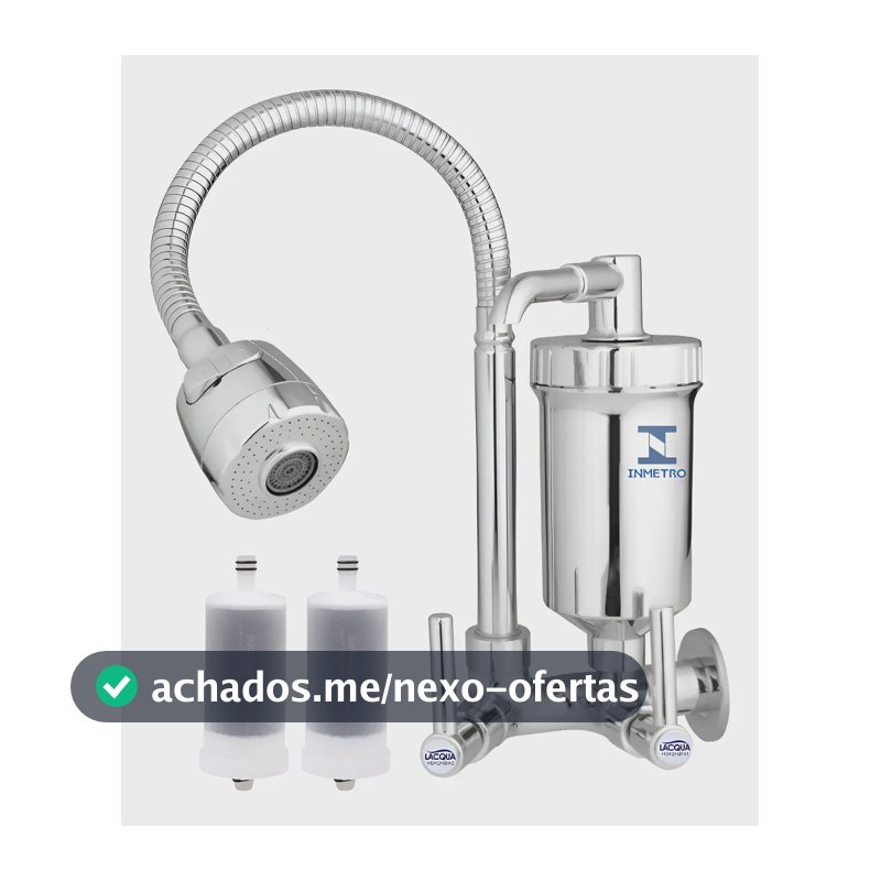 Torneira Filtro Cozinha Gourmet Parede Luxo 100% Metal Cromado Metal