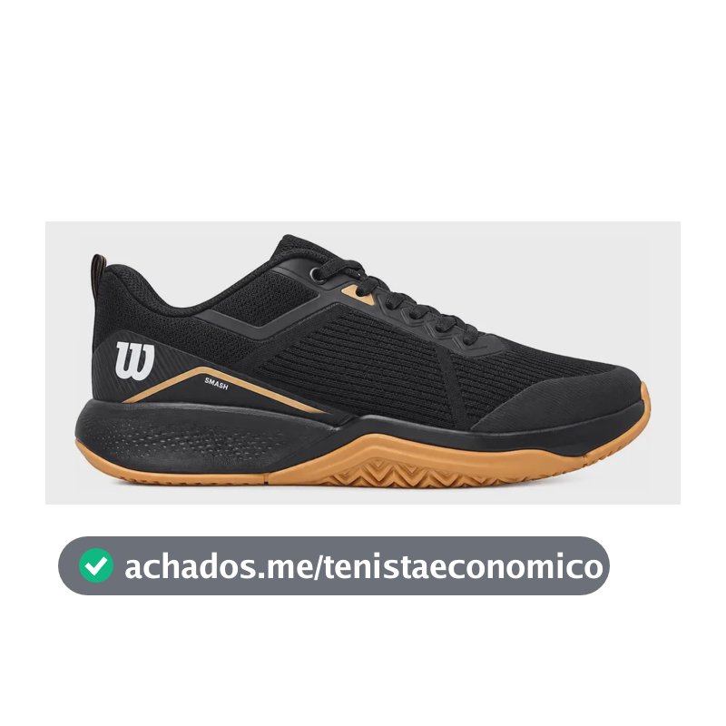 Tênis Smash All Court Unissex Original Wilson Preto/ouro 45