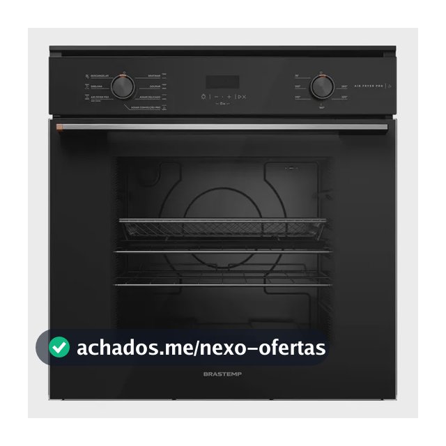 Forno De Embutir Elétrico 84 Litros Com Air Fryer Pro Preto  110v Preto