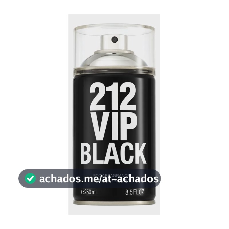 Carolina Herrera 212 Vip Men Black - Body Spray 250ml Blz Única