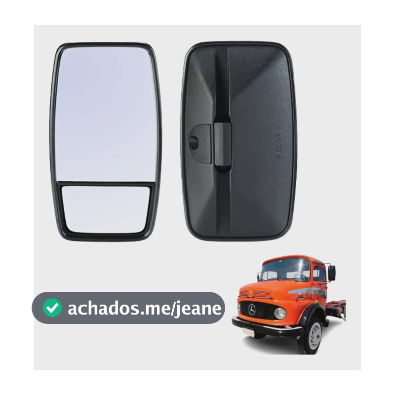 Par De Espelho Retrovisor Bipartido Grande Caminhão Mb 1113