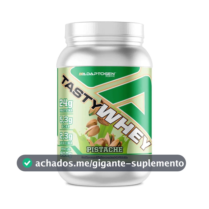 Suplemento Tasty Whey 3w Gourmet Whey Protein Adaptogen Science Pote 900g Sabor Pistache