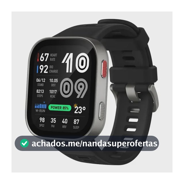 Smartwatch Amazfit Bip Max Gps Amoled Mapas Off Preto Prata
