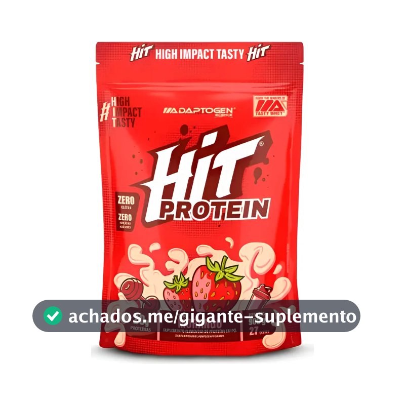 Hit Protein Whey 900g - Adaptogen Science Sabor Morango