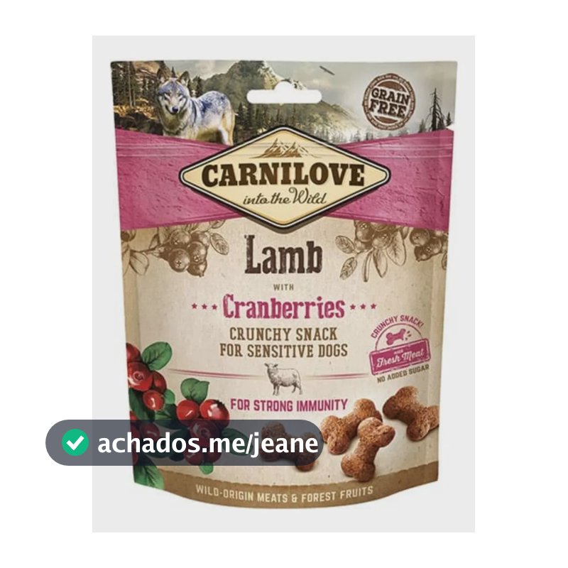 Carnilove Petisco Crocante Cordeiro E Cranberries Para Cães
