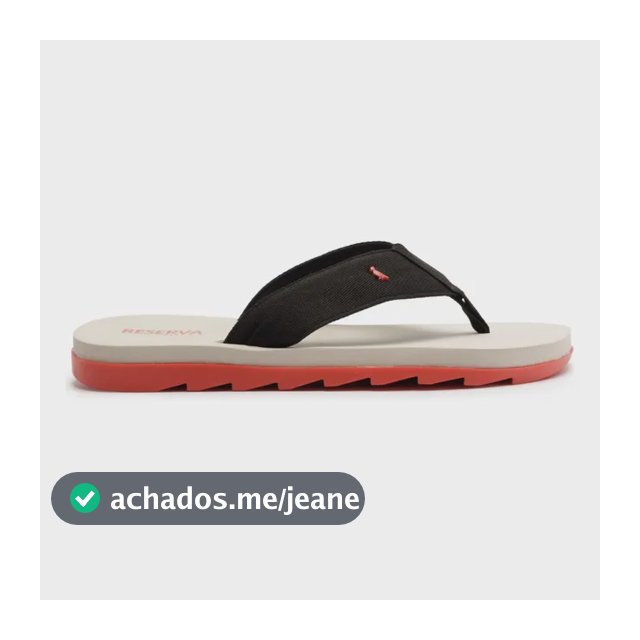 Chinelo Masculino Reserva Go R7500300210006u Preto Liso 41/2