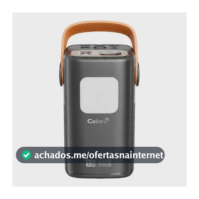 Power Bank Turbo 60.000mah 100w Carregador Portátil Preto