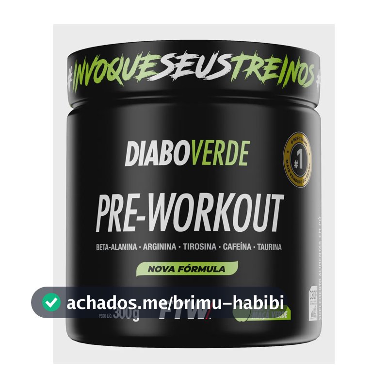 Suplemento FTW Diabo Verde Pre-Workout en pó sabor maçã verde x 300g