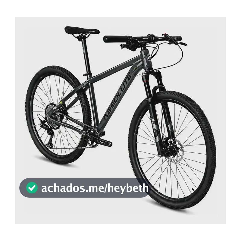 Bicicleta Absolute Nero 6 Comp Shimano Deore Freio Mt200 12v Cinza/preto 19