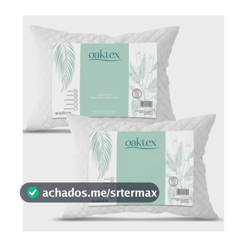 Kit C/2 Travesseiros Luxo Matelado Fibra Antialérgica 50x70 Branco