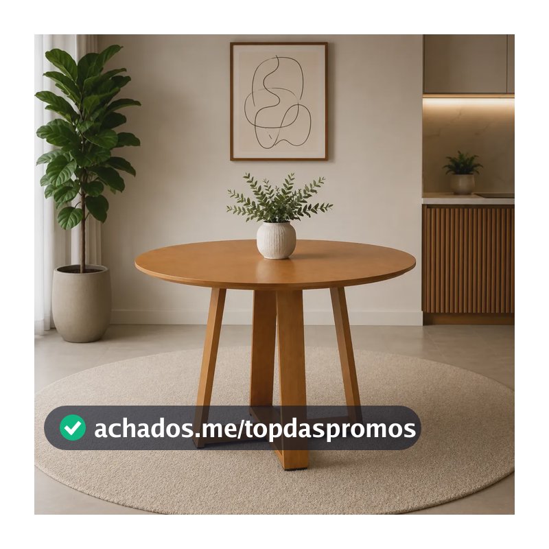 Mesa De Jantar Redonda Onix 90cm Para 4 Lugares Nature Nature