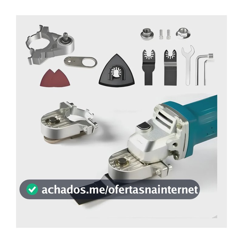 Adaptador Esmerilhadeira Lâmina Corte Oscilante Rebarbadora Prateado