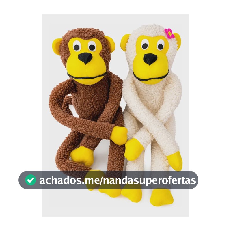 Kit 2 Pelúcia P/ Cachorro, Macaco E Macaca Apito Savana Pet