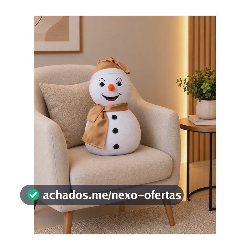 Boneco De Neve Decoração Natal Grande 40cm Dourado Branco E Dourado Não Se Aplica