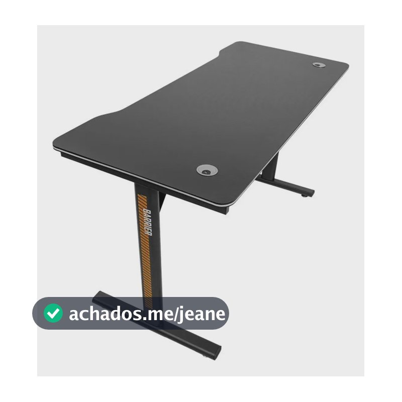 Mesa Gamer TGT Barrier 140cm Preta Para Setup Gamer