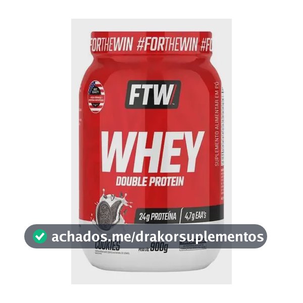 Whey Protein Double Protein Ftw 900g - Suplemento Em Pote Sabor Cookies