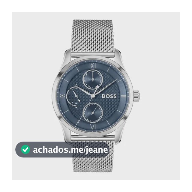 Relógio Hugo Boss Principle Master Masculino Em Aço 1514276 Prateado Azul