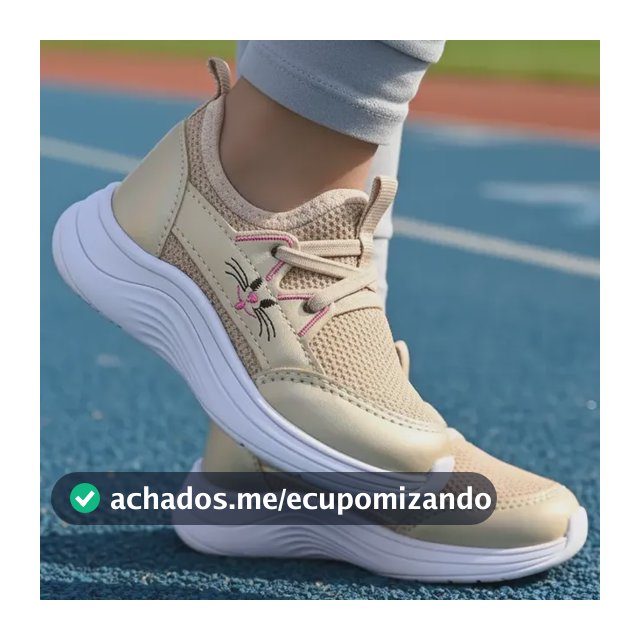 Tênis Infantil B2a Kids Meninas Bordado De Gatinho T004
