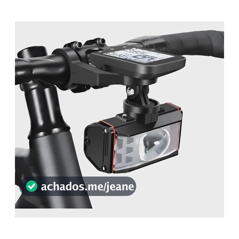 Farol De Bike Potente Com 50.000 Lúmens Recarregável Via Usb Preto