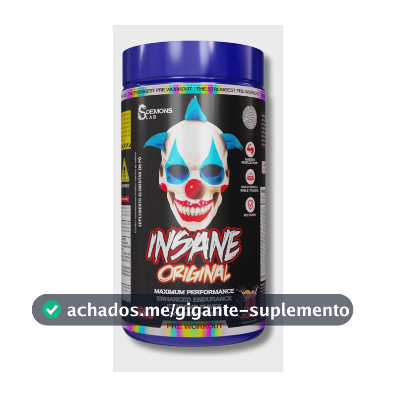 Suplemento Demons Lab Sabor Fruit Punch Em Pote De 300g Insane