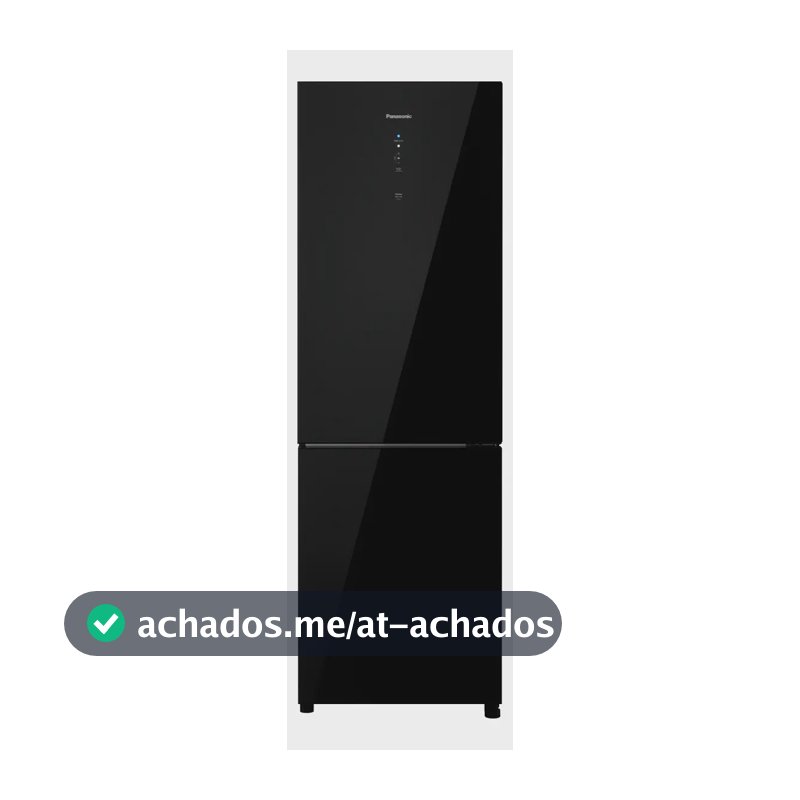 Refrigerador Panasonic 407l Black Glass Nr-bb41gv2b Preto