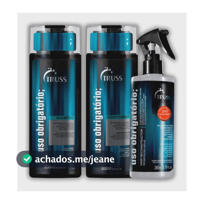 Kit Truss Uso Obrigatório Shampoo + Condicionador + Spray Reconstrutor