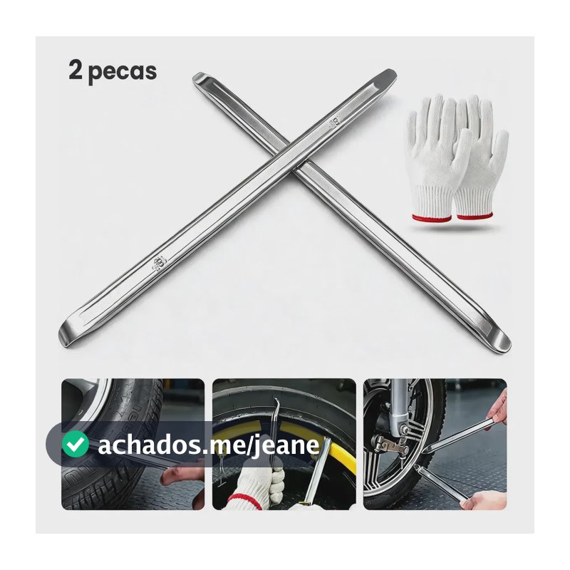 2 Espatula De Borracheiro Chata Montagem Desmontagem Pneu