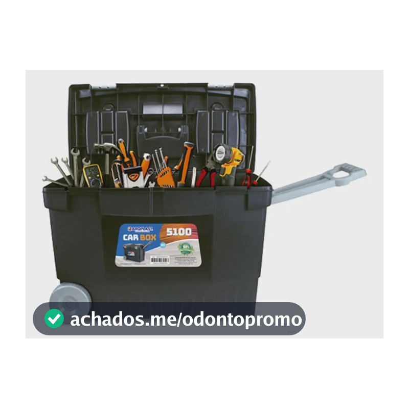 Caixa Ferramentas Arqplast Car Box 5100 Plástica Rodas 59x30x41,5cm