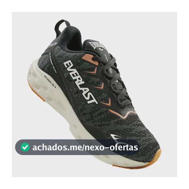 Tênis Everlast Climber Run Academia Treino Fitness Unissex Preto/bege Liso 37