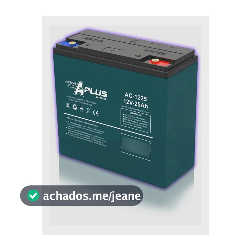 Bateria Ciclo Profundo 12v 25ah Para Scooter Elétrico