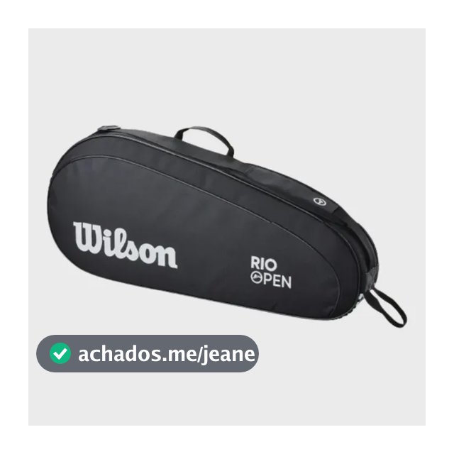 Raqueteira Wilson Rio Open 2026 Team 3r Preto
