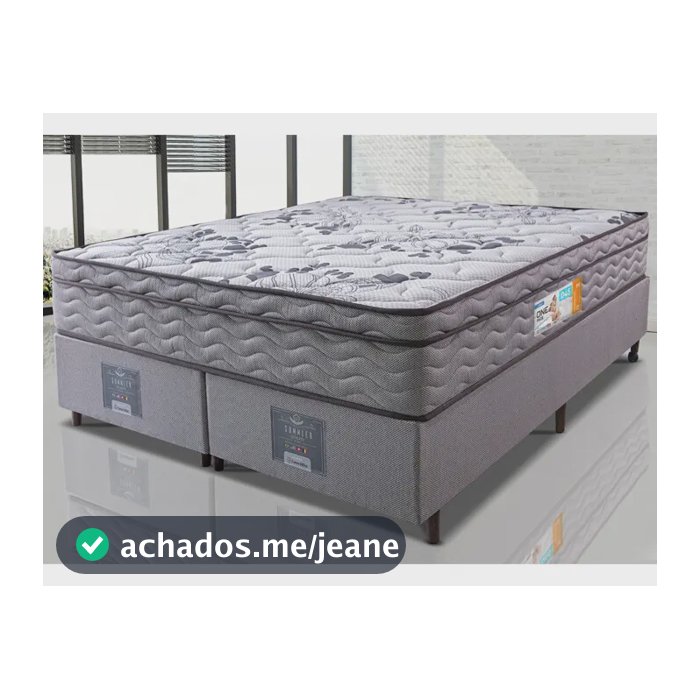 Cama Box King Colchão OrtoFirm + Box 193x203x67 One Face Espuma D45 Cinza