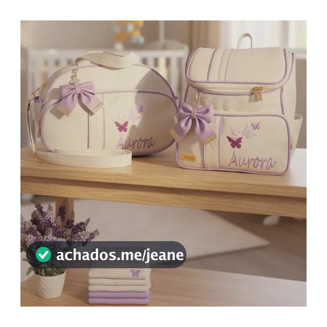 Kit Bolsa Maternidade Personalizada Bordado Star - 02 Peças