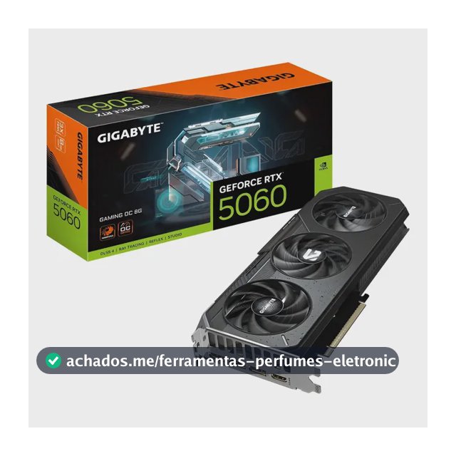 Placa De Vídeo Gigabyte Geforce Rtx 5060 Gaming Oc 8gb Gddr7
