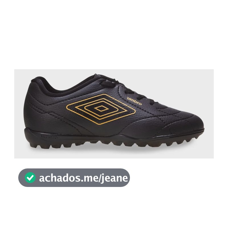 Chuteira Society Masculino Class Footballer Umbro Preto/dourado 39 Br