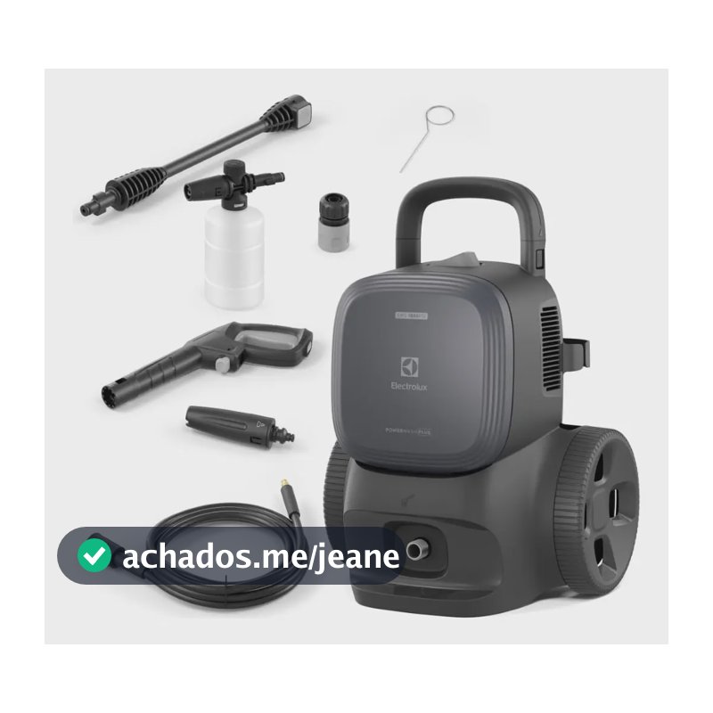 Lavadora de Alta Pressão Electrolux 1850PSI 1500W Potência com Canhão de Espuma PowerWash EWS1850P Preta Lava Jato Lava Car