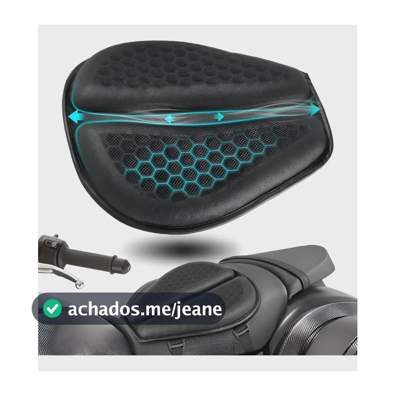 Almofada De Gel Para Assento De Moto Com Conforto Extra