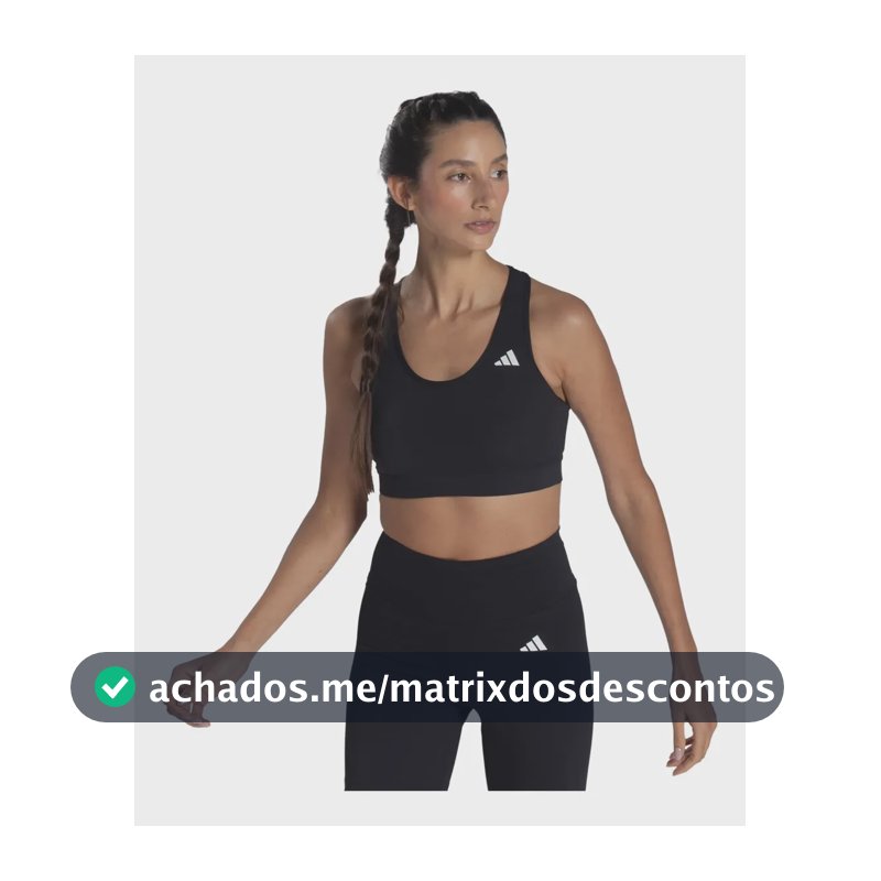 Top Feminino Esportivo Ms adidas Preto Liso P