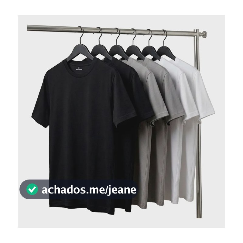 Kit 6 Camisetas Algodão Dia Dia Sandrini Básica Conforto Sortidos G Liso