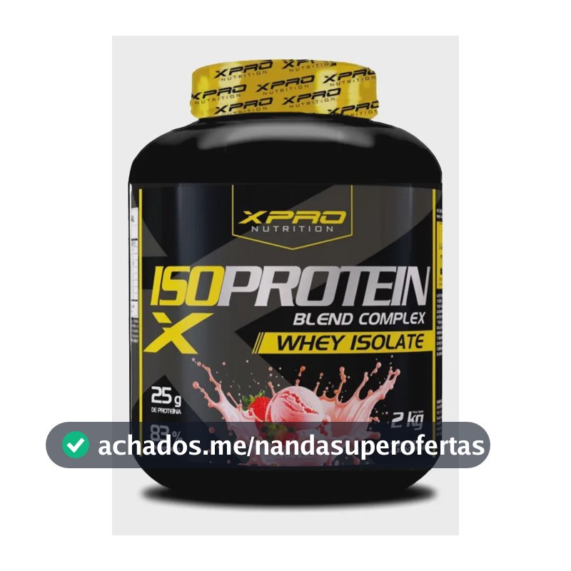 Whey Protein Iso Blend Complex Zero Açúcar 2kg - Xpro Sabor Morango