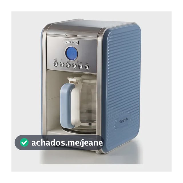 Cafeteira Ariete Vintage Azul Programável Com Filtro Azul 900W