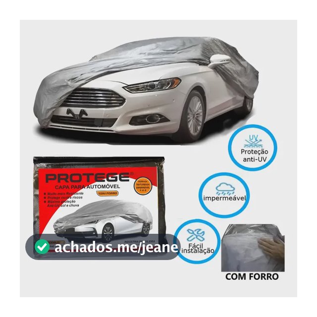 Capa Pra Cobrir Carro Automotiva 100% Impermeável Com  Forro